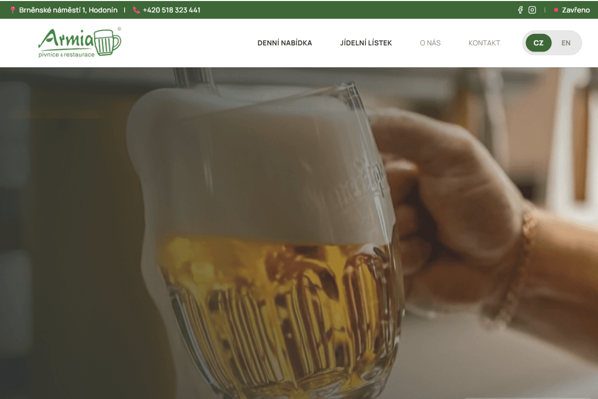 armia website screenshot